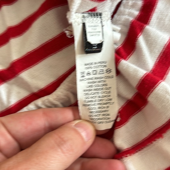 Kate Spade Broome Street Striped Boatneck Back Peplum Top - Picture 5 of 7